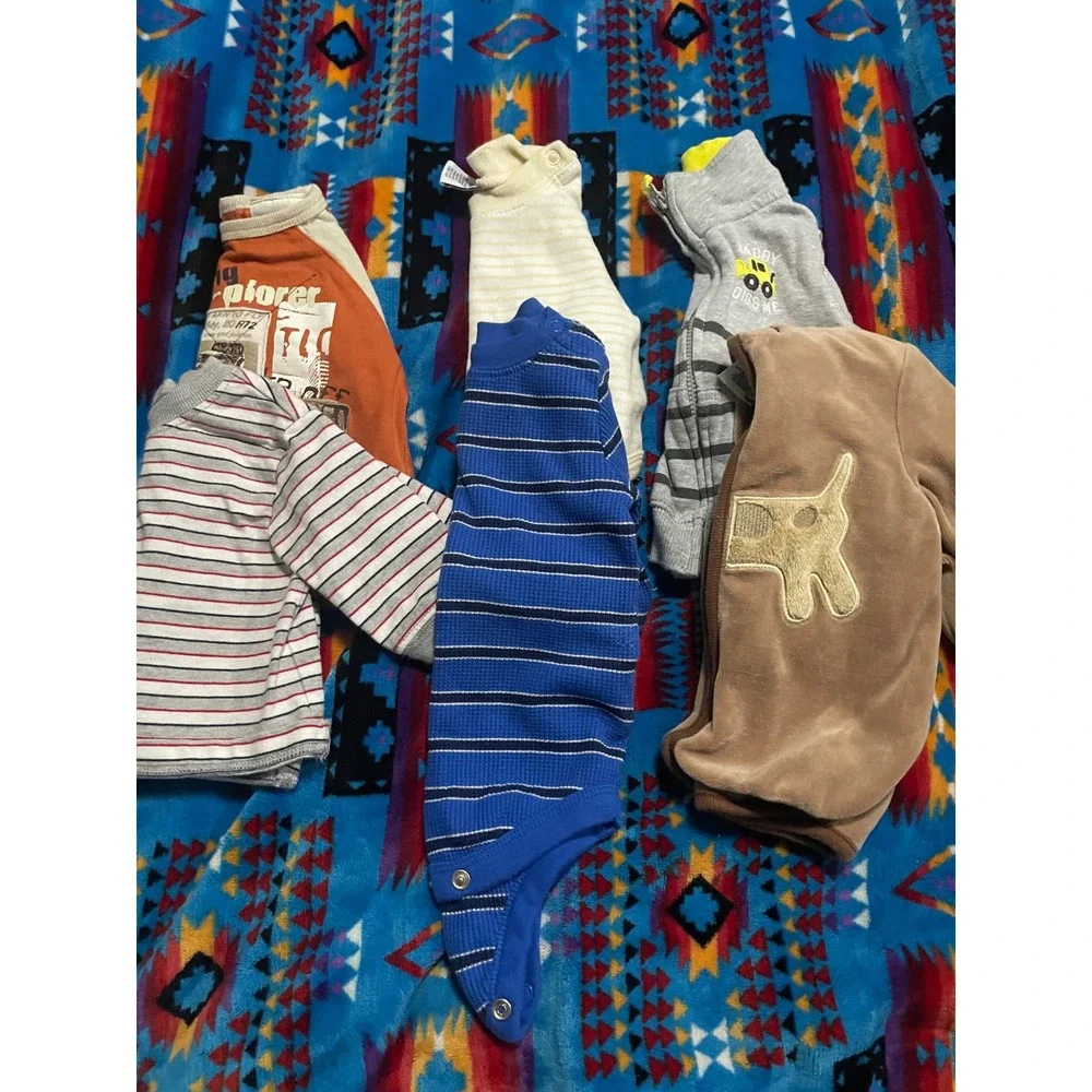 Boys 0-3 Month Clothing Lot Onesies Pants Sleepers Outfits Carter's mixed season